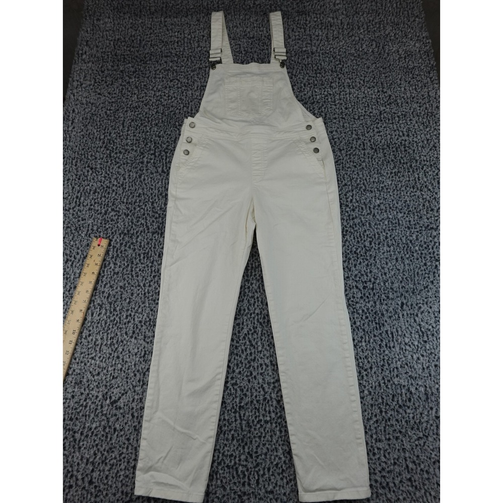 Boden Denim Overalls Womens Size 10 Cream Off-White Condition Straight Leg
